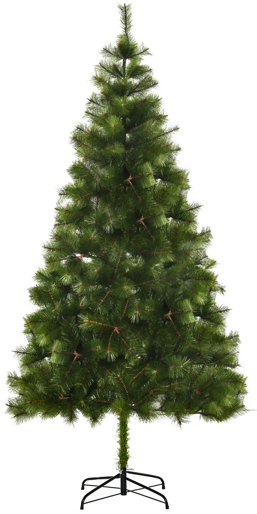 HomCom Albero di Natale Artificiale Foltissimo 210cm con 505 Rami Verdi