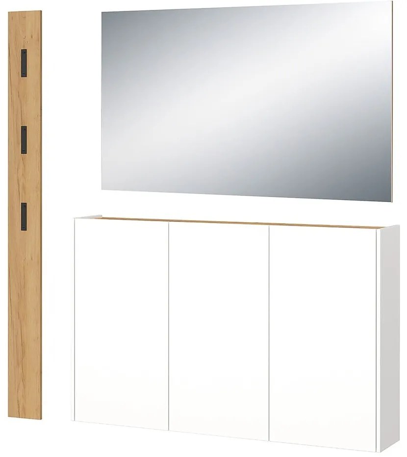 Set pentru hol alb/în culoare naturală cu aspect de lemn de stejar Libbiano – Germania