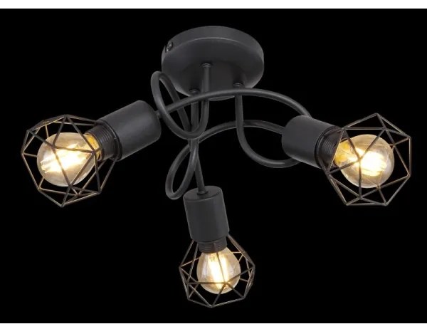 Lustră LED aplicată XARA 3xE14/6W/230V neagră Globo