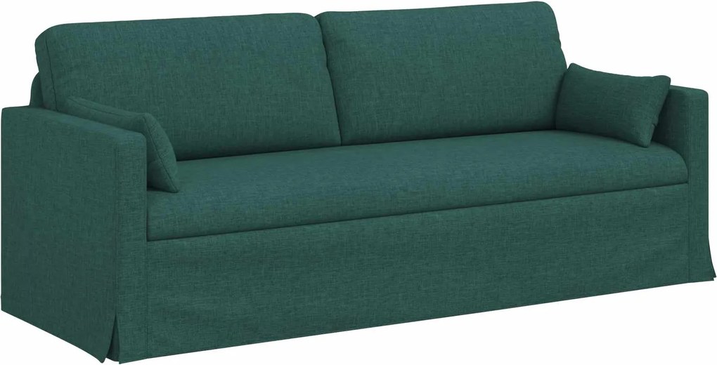 vidaXL Canapea Verde închis 198 x 78 x 80 cm țesătură