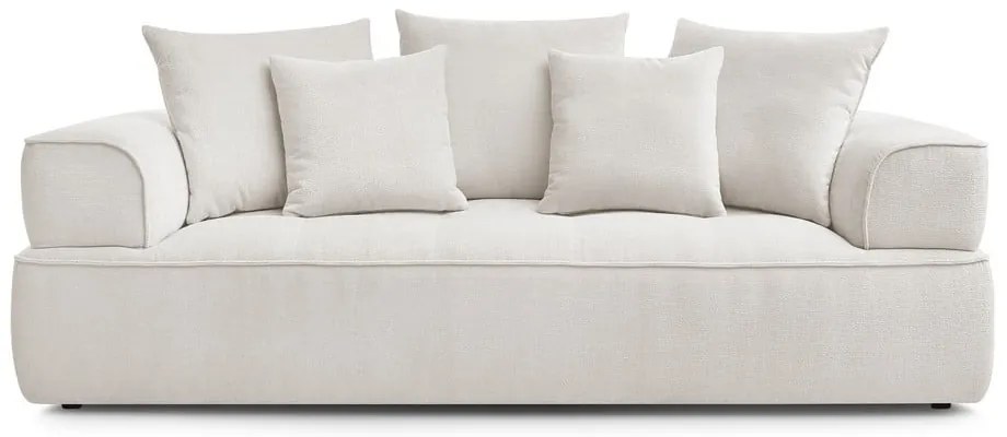 Canapea bej cu tapițerie din chenille 237 cm Whesley – Bobochic Paris