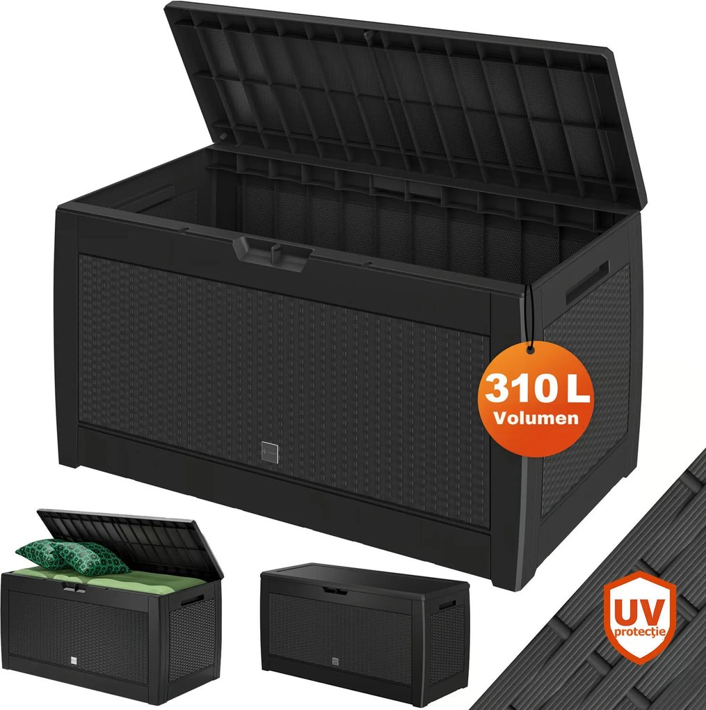 Cufăr depozitare RATO, 310L, 119x48x60 cm, antracit Prosperplast