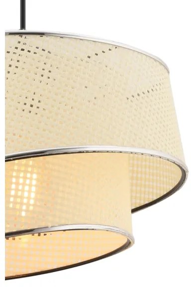 Lustră pe cablu BARETTE, 1xE27/60W/230V, crem/crom lucios