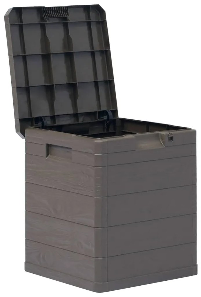 45685 vidaXL Ladă de depozitare pentru grădină, maro, 90 L