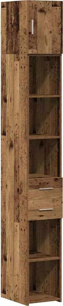 vidaXL Dulap de depozitare 2 pcs Lemn vechi 30 x 42,5 x 225 cm