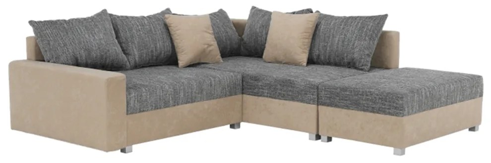 Coltar IDA NEW dreapta bej-gri, 100/60/40 cm