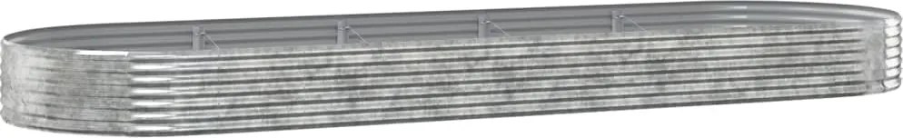 vidaXL Strat înălțat grădină 450x140x36 cm oțel galvanizat