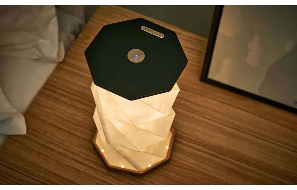 Decorațiune luminoasă neagră cu USB ø 12 cm Twist Hexagon – Gingko