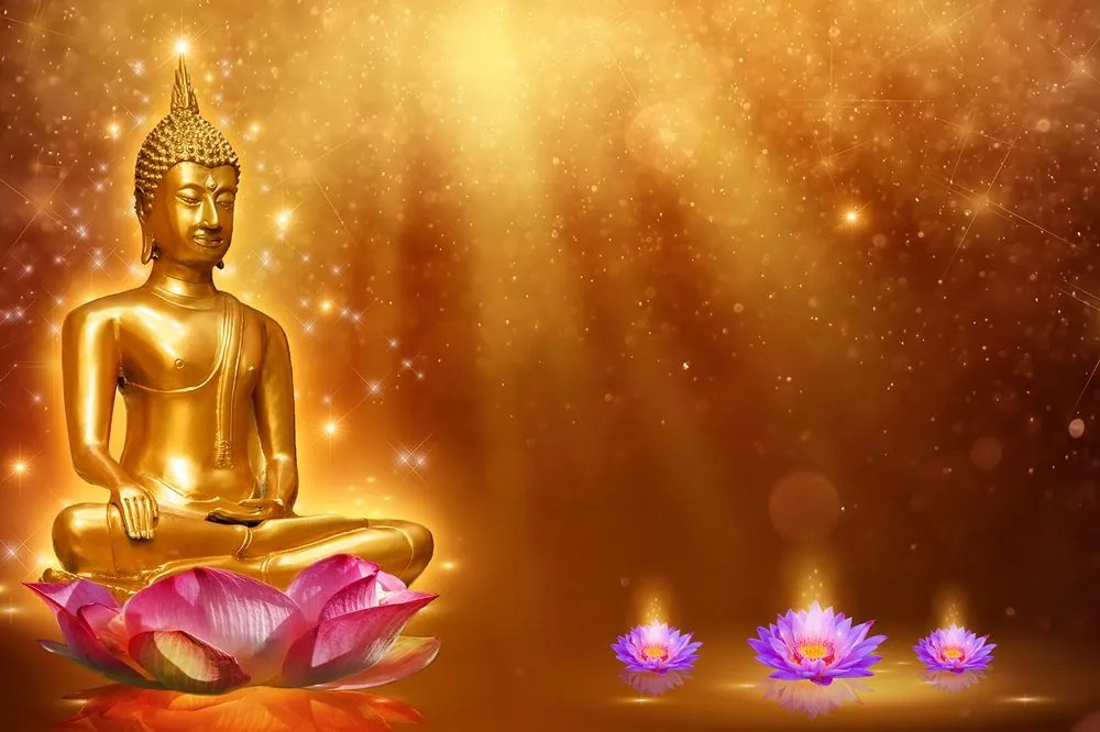 Tapet Buddha auriu