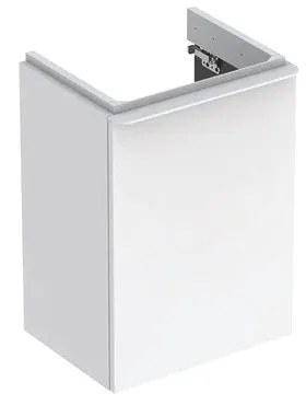 Dulap baza pentru lavoar suspendat Geberit Smyle Square alb 1 usa opritor stanga 45 cm