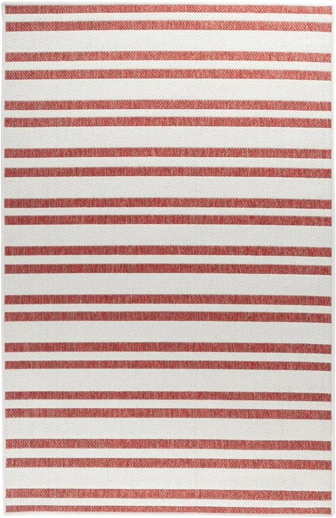 Covor cu doua fete Titor, Decorino, 80x140 cm, polipropilena, rosu/crem