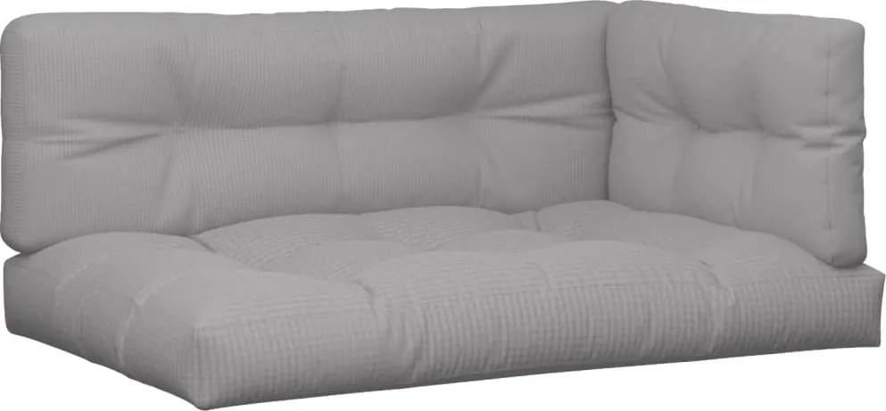 vidaXL Perne de paleți, 3 buc., gri, material textil