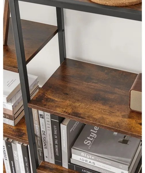 Bibliotecă NAVARO maro/negru