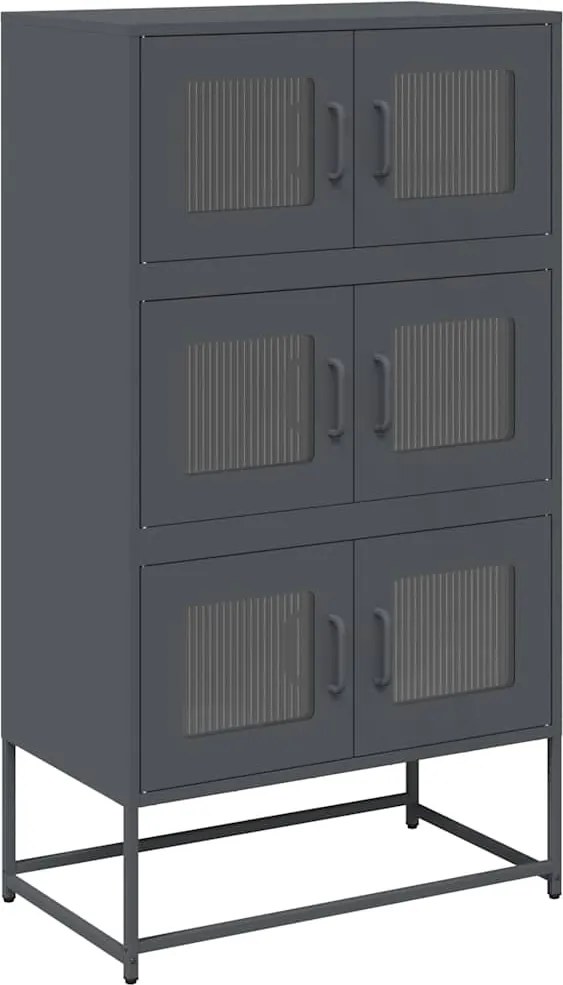 vidaXL Dulap înalt, antracit, 68x39x123 cm, oțel