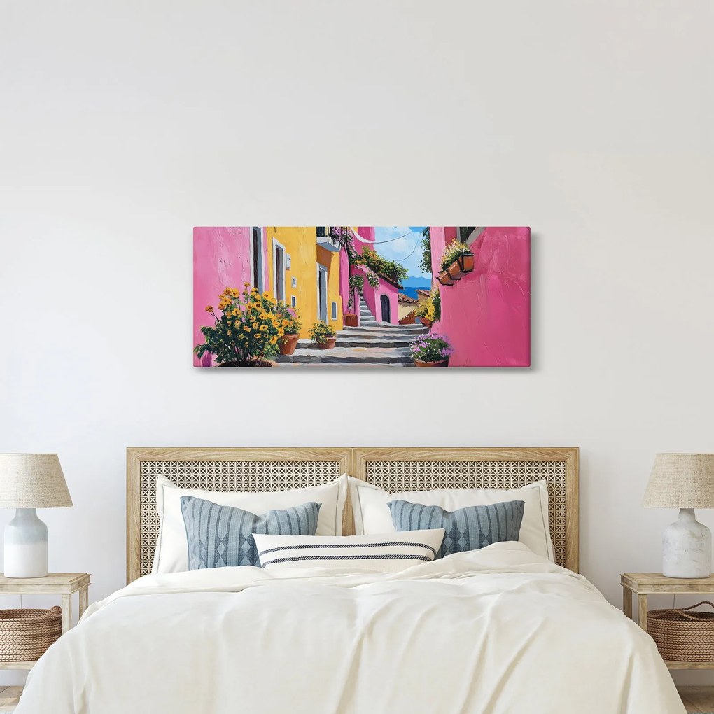 Tablou - Alee roz (120x50 cm)