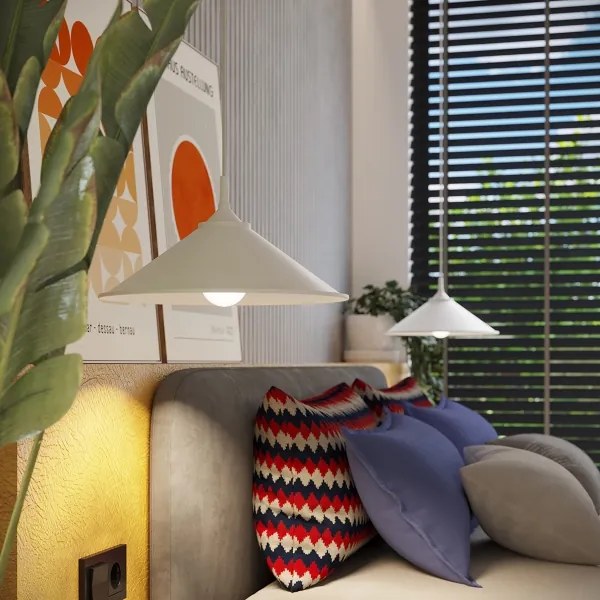 Lustră pe cablu Sollux SL.1325 ZUMA 1xE27/15W/230V alb