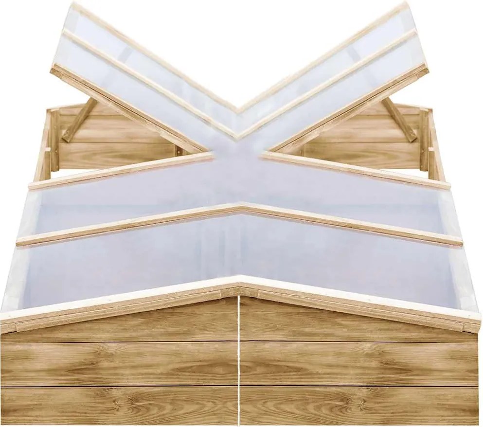 vidaXL Sere, 2 buc., 200 x 50 x 35 cm, lemn de pin tratat