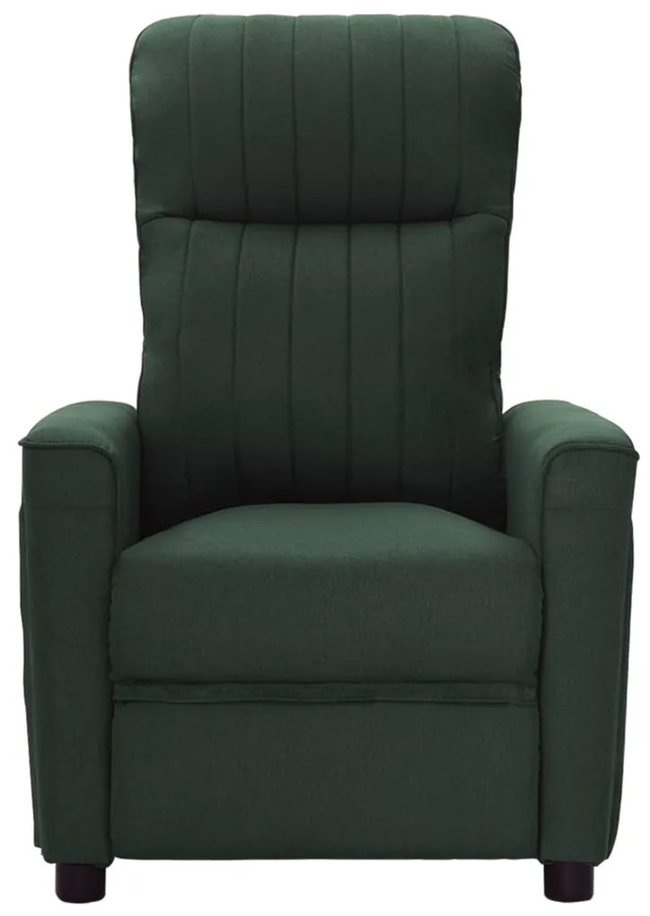 342271 vidaXL Fotoliu de masaj, verde închis, material textil