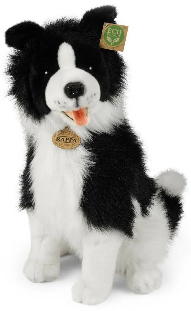 Câine de pluș Rappa Border Collie 40 cm ECO -FRIENDLY