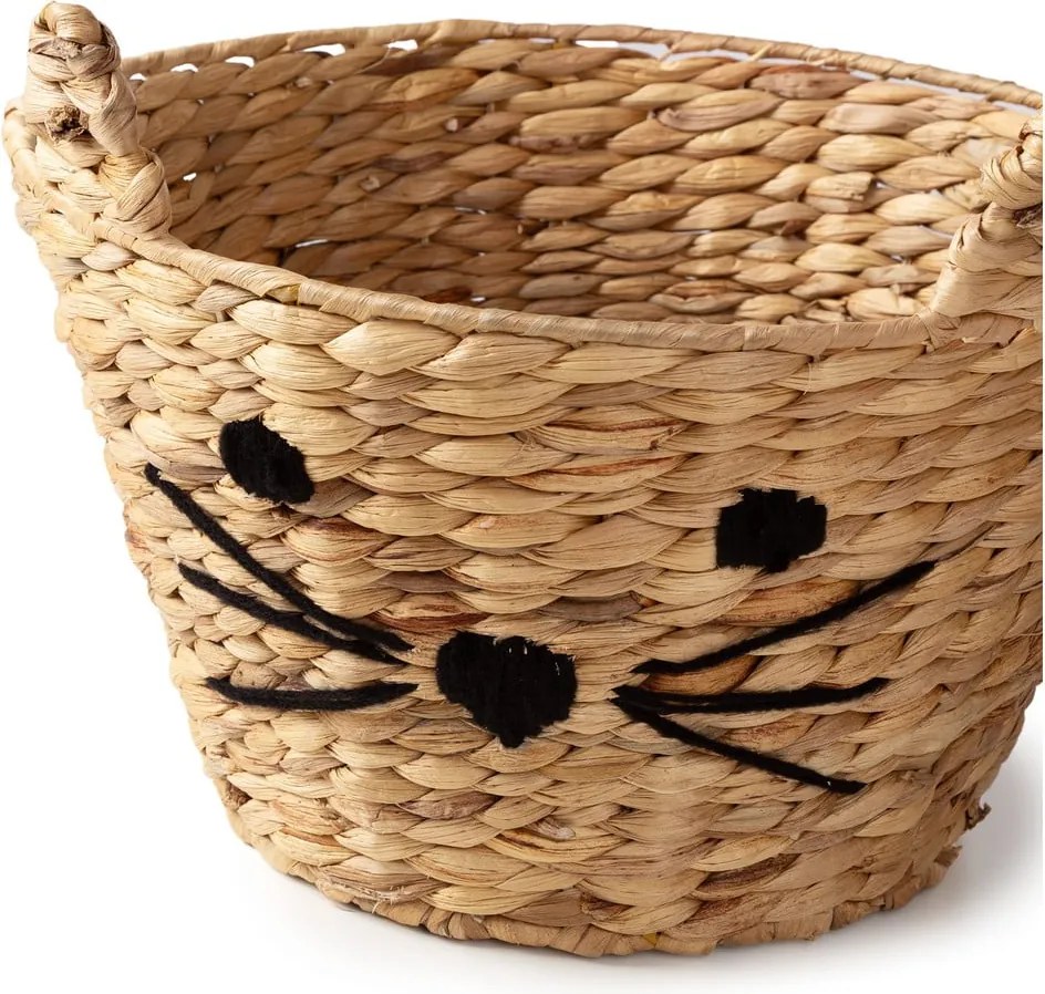 Coș de jucării pentru copii în culoare naturală din zambilă de apă ø 35x26 cm Cat – Compactor