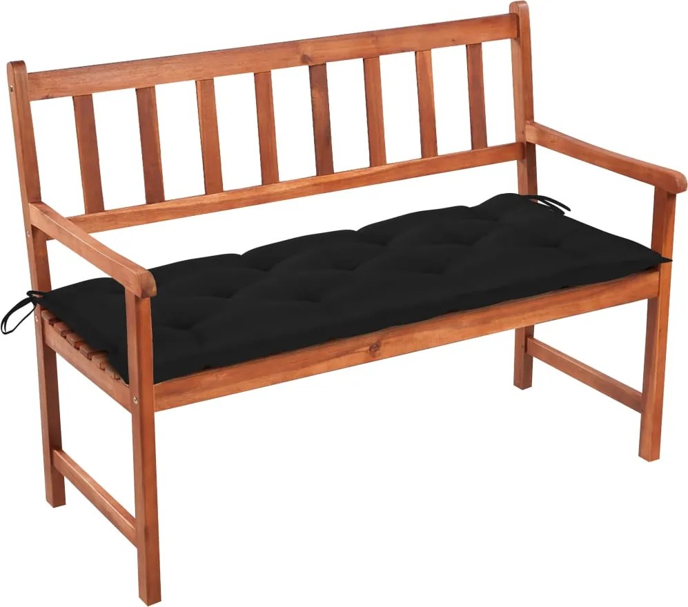 vidaXL Bancă de grădină cu pernă, 120 cm, lemn masiv de acacia