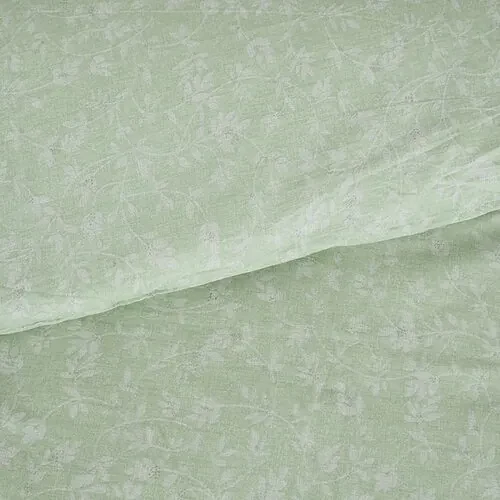 Lenjerie de pat din bumbac B.E.S. Petrovice Exkluziv Green flowers, 140 x 200 cm, 70 x 90 cm