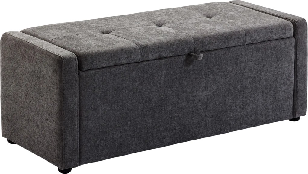 HOMCOM Pouf, taburet, suport pentru picioare, ladă depozitare, design modern | Aosom Romania