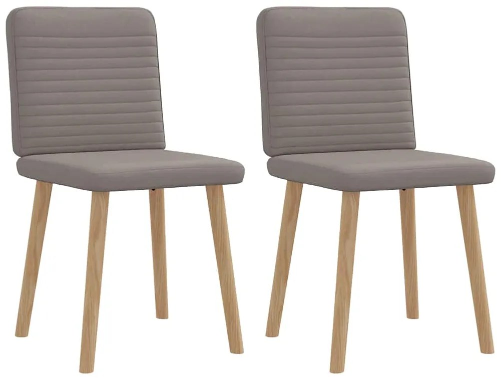 vidaXL Scaune de bucătărie, 2 buc., gri taupe, material textil