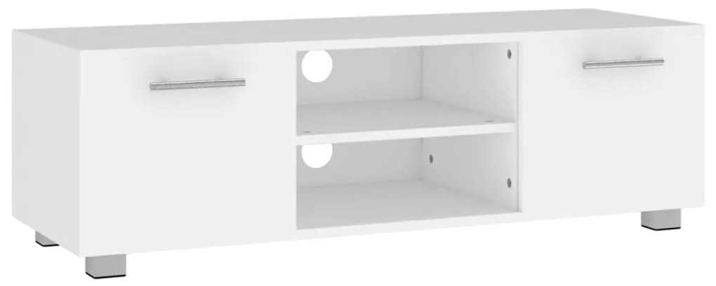 340620 vidaXL Comodă TV, alb, 110x40x35 cm, lemn prelucrat