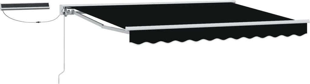 vidaXL Cort electric retractabil Negru 3,5 x 2,5 m