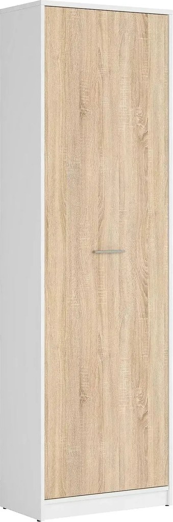 Dulap NEPO PLUS, stejar sonoma/alb, PAL, cu o usa, 60x34x197 cm
