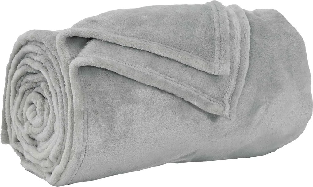 vidaXL Pătura de aruncat Gri 240 x 270 cm Molton