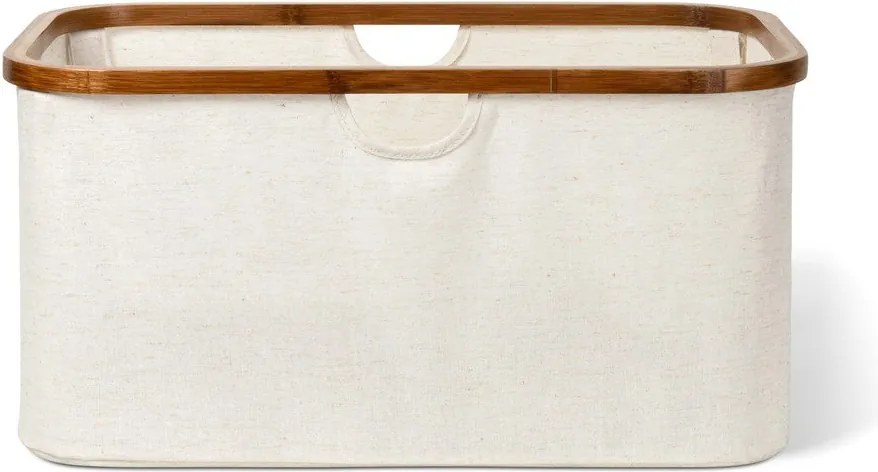 Coș de rufe crem din material textil pliabil Bamboo/Linen – Bigso