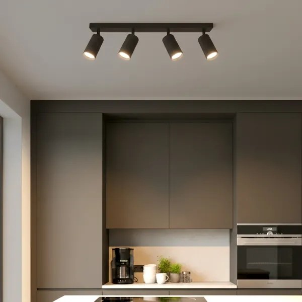 Brilagi - Plafonieră LED RGBW reglabilă SELE MODERN, 4x GU10, 6,5W, 230V, Wi-Fi, negru