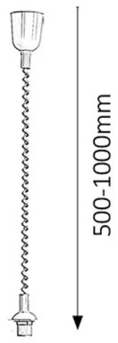 Rabalux 9921 - Corp suspendat ROLLY cu 1xE27/60W/230V