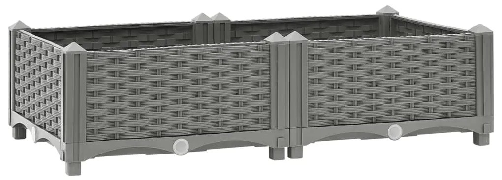 vidaXL Strat înălțat, 80x40x23 cm, polipropilenă