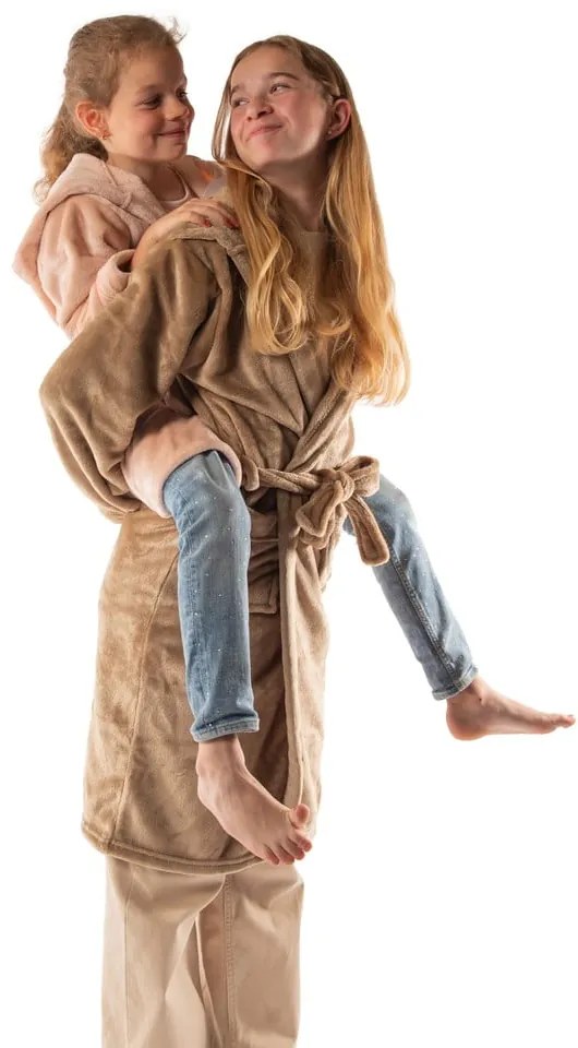 Halat pentru copii roz 122-128 din micropluș/cocolino Delux – Tiseco Home Studio