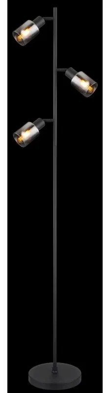 Lampadar, lampa de podea design modern Hubertus negru