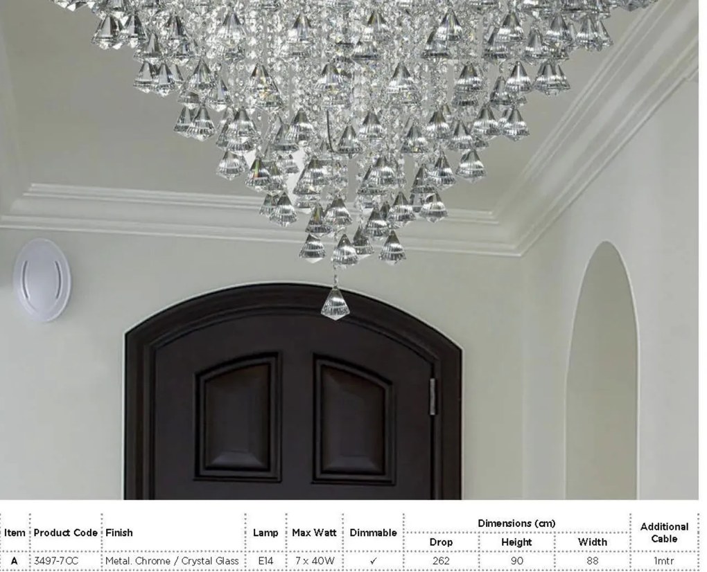 Lustra cristal casa scarii design LUX Dorchester 7L 3497-7CC SRT
