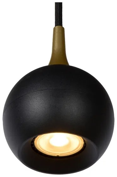 Lustră pe cablu FAVORI 1xGU10/5W/230V neagră Lucide 09434/01/30