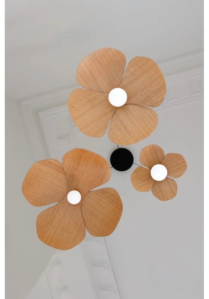 Abajur în culoare naturală din lemn masiv de stejar ø 28 cm Forget Me Not – UMAGE