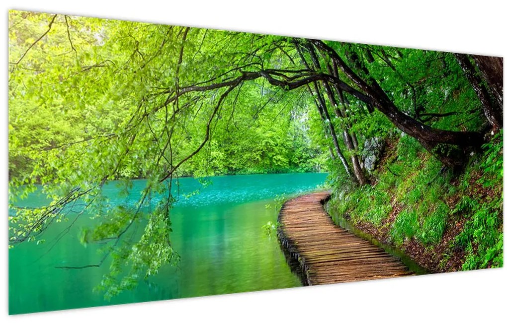 Tablou - Lacurile Plitvice (120x50 cm)