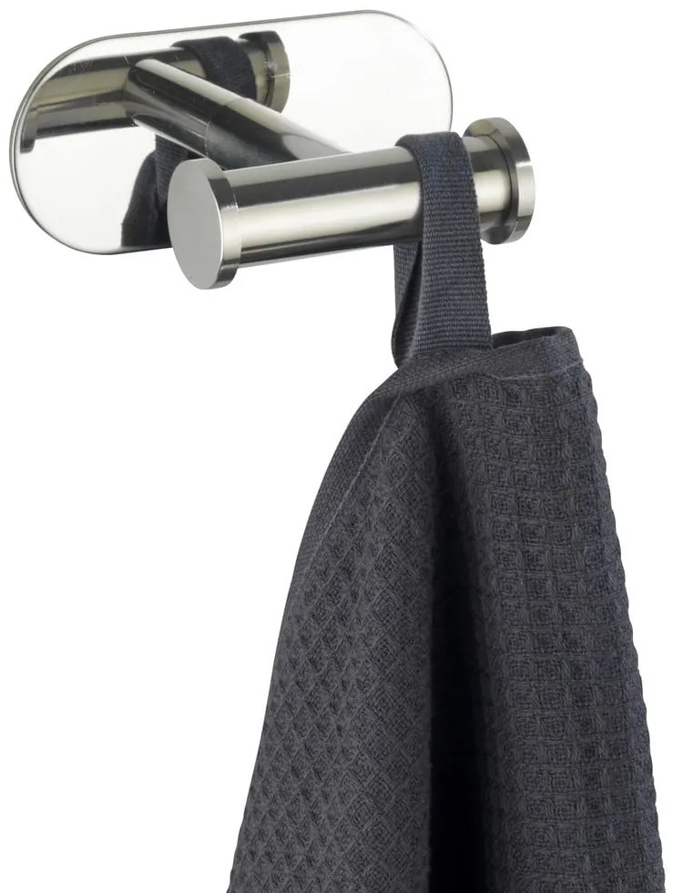 Cârlig dublu de perete, oțel inoxidabil Wenko Turbo-Loc® Orea