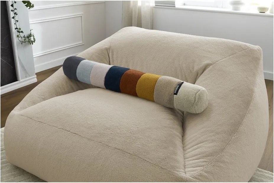 Fotoliu bean bag bej cu tapițerie din blană artificială Lilibet – Bobochic Paris