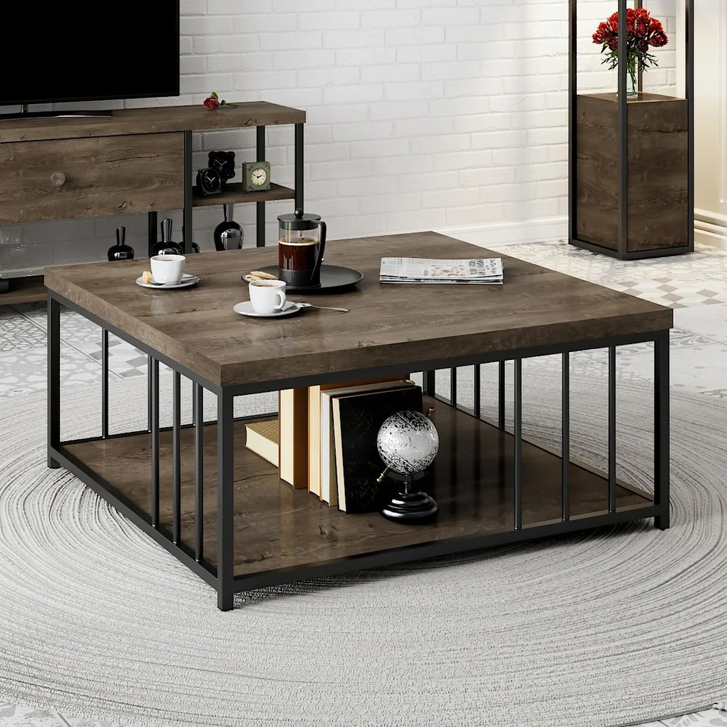 Măsuță de conferință Zenn Walnut and Black