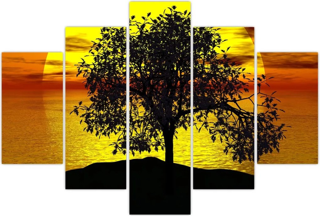 Tablou - Silueta copacilor (150x105 cm)