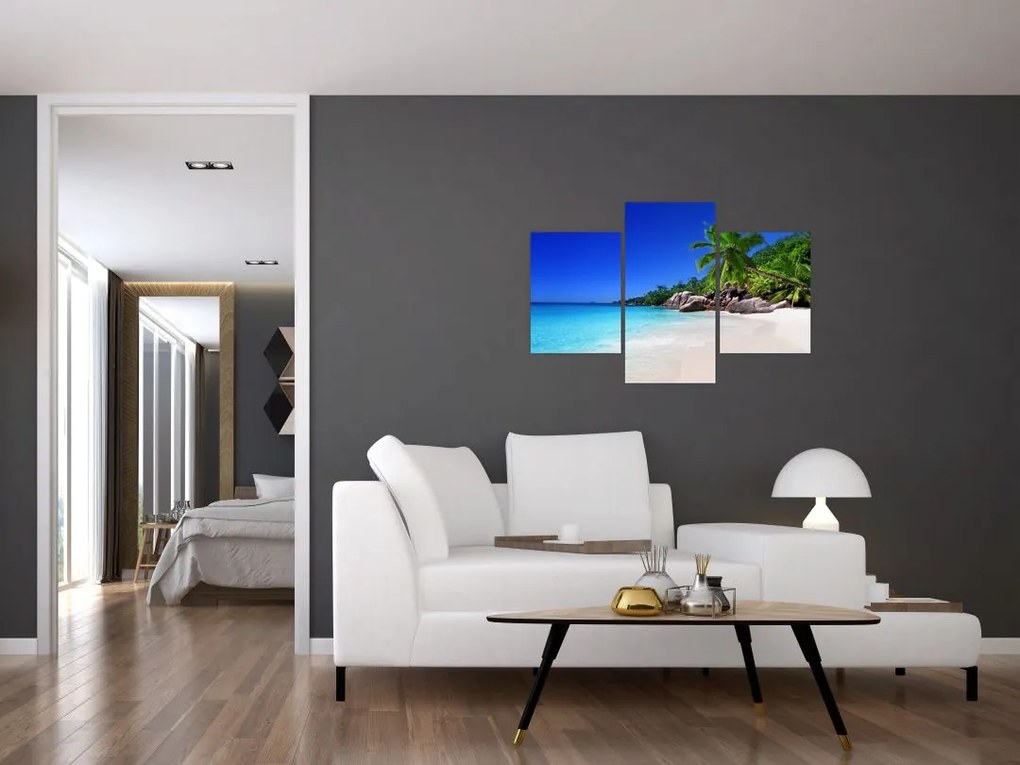 Tablou cu plaja pe insula Praslin (90x60 cm)