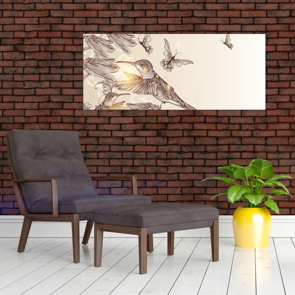 Tablou - Colibri (120x50 cm)