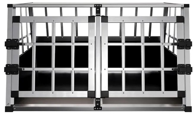 Juskys Lada din aluminiu pentru caini LX