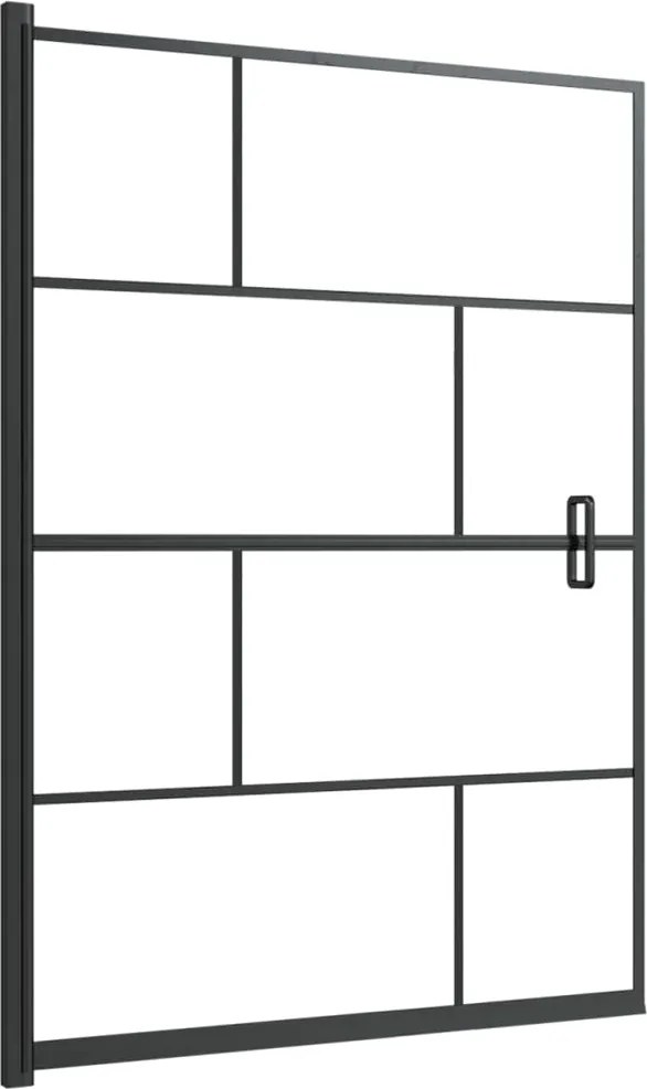 vidaXL Cabină de duș, negru, 100x140 cm, ESG